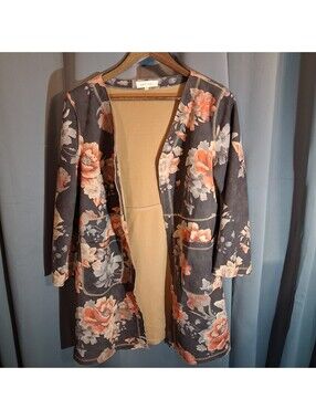 Solitaire Medium Floral Open Front Cardigan Jacket